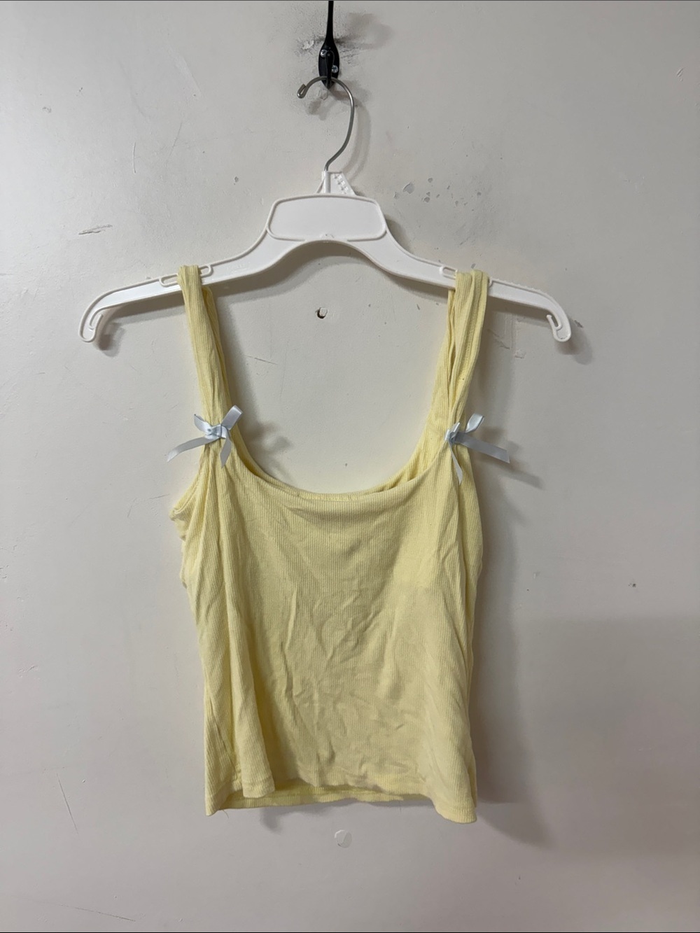 Edikted Pale Yellow Tank with Bow-Tie Straps